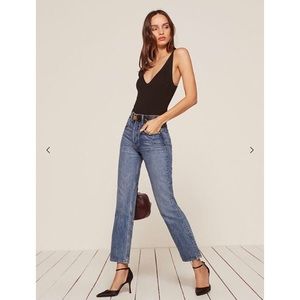 Reformation Marella Bodysuit in Black NWT